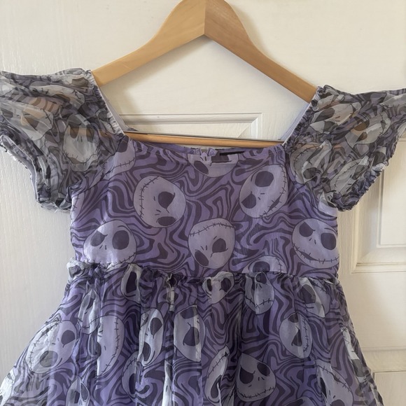 Nightmare Before Christmas Girl Dress Size XL Purple Disney Gothic Halloween 90s - Picture 3 of 11